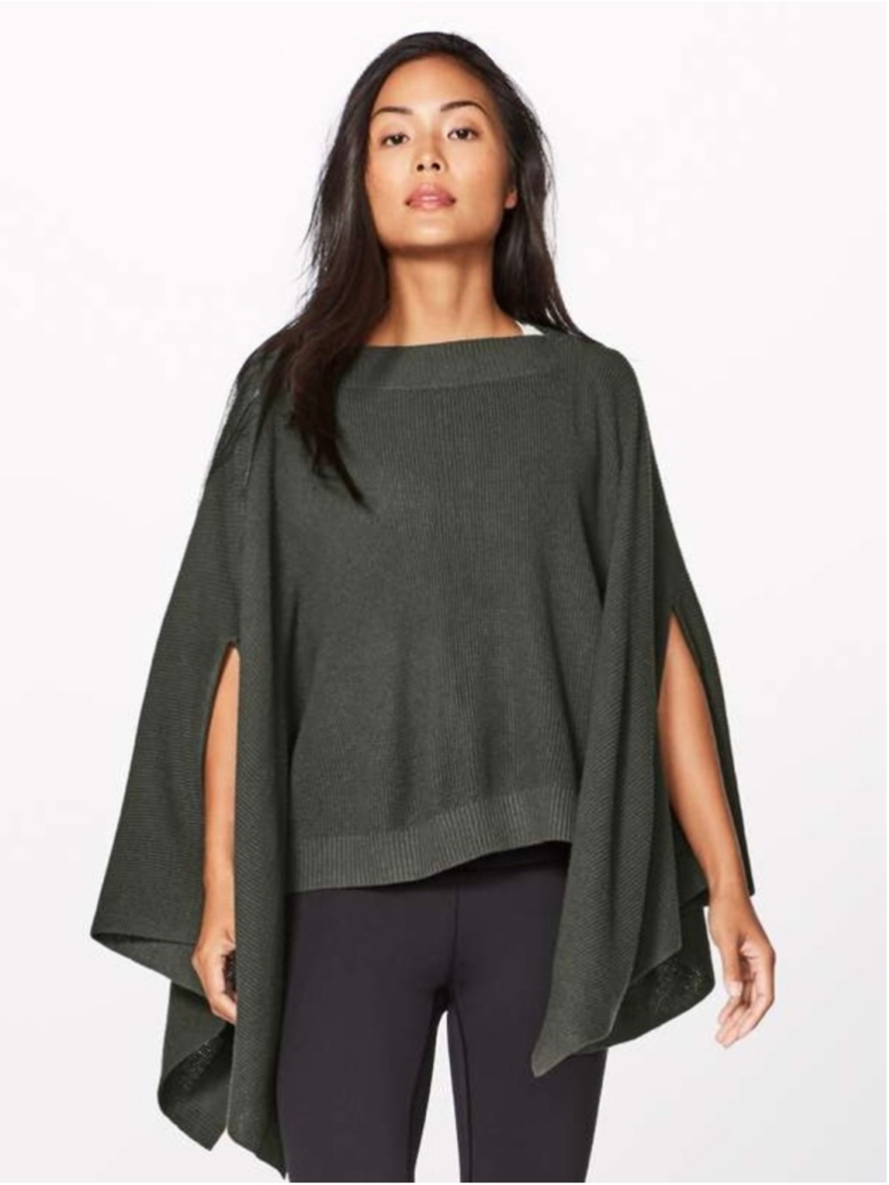 Lululemon Forward Flow Cape Dark Olive One Size